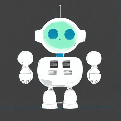 Prompt: cute small robot concept art