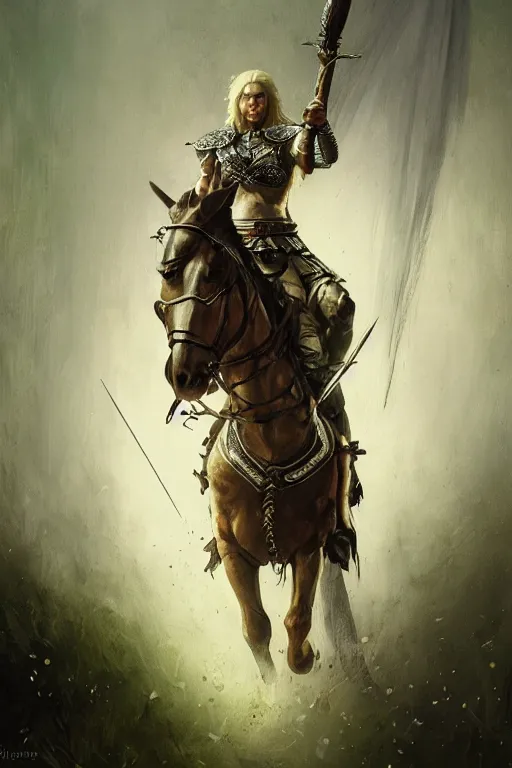 Image similar to polish female, legendary warrior, fighter, lord of the rings, tattoos, decorative ornaments, battle armor, carl spitzweg, ismail inceoglu, vdragan bibin, hans thoma, greg rutkowski, alexandros pyromallis, perfect face, detailed, sharply focused, centered, rule of thirds, photorealistic shading