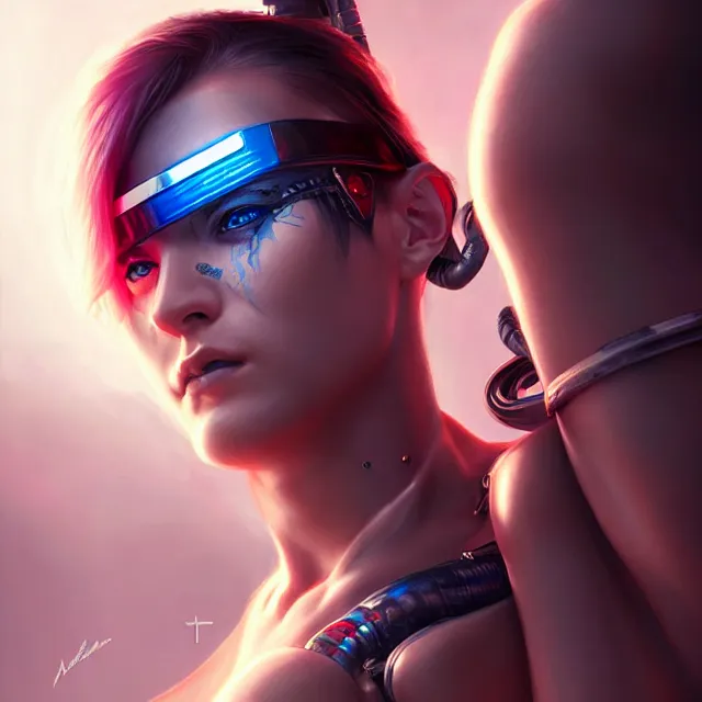 Image similar to cyberpunk sailor warrior, highly detailed, 4 k, hdr, smooth, sharp focus, high resolution, award - winning photo, artgerm, photorealistic