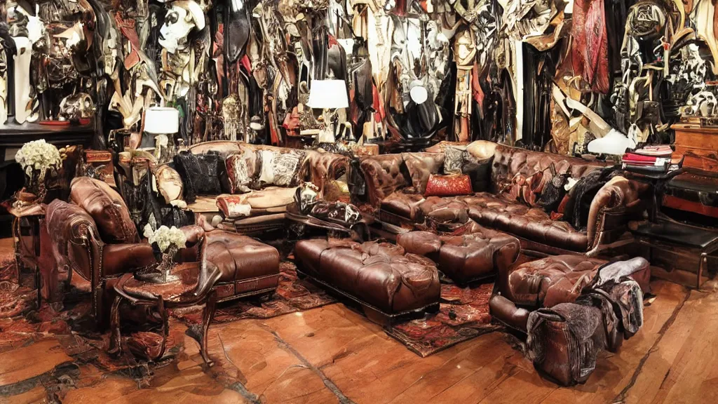 Image similar to maximalist dignified leather nightmare