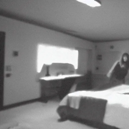 Image similar to footage from the film paranormal activity interior