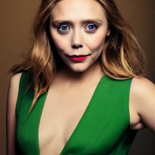 Prompt: photo of elizabeth olsen as an elf, portrait, dslr