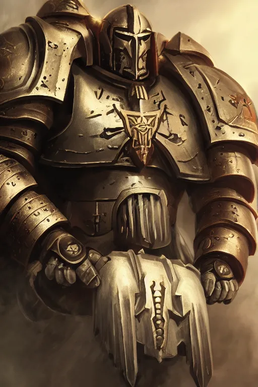 Image similar to armor portrait heros warhammer 4 0 k horus heresy fanart - the primarchs emperor by johannes helgeson animated with vfx concept artist & illustrator global illumination ray tracing hdr fanart arstation zbrush central hardmesh 8 k octane renderer comics stylized