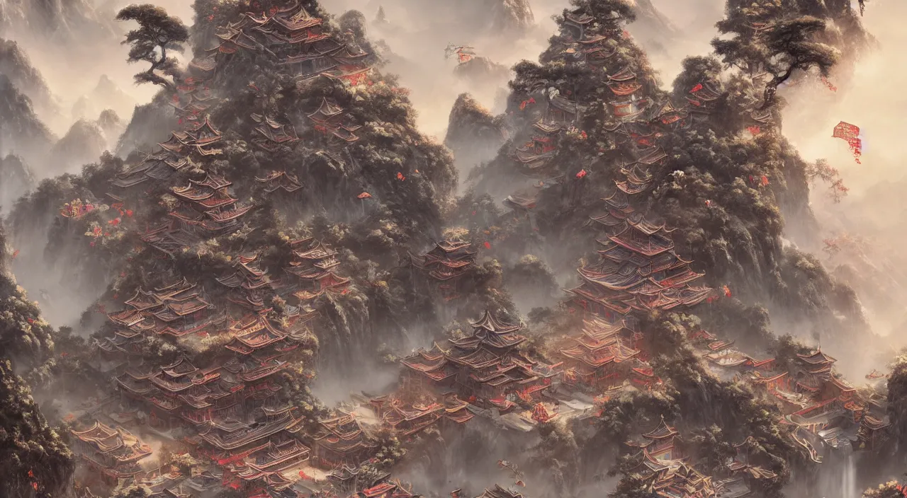 Image similar to beautiful painting of ancient china, unreal engine, ross tran, cinematic, intricate detail