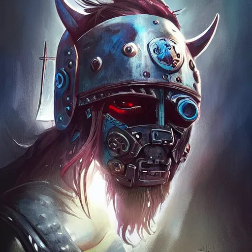 Image similar to cyberpunk viking helmet mask warrior goddess robot ninja fantasy, art gta 5 cover, official fanart behance hd artstation by jesper ejsing, by rhads, makoto shinkai and lois van baarle, ilya kuvshinov, ossdraws