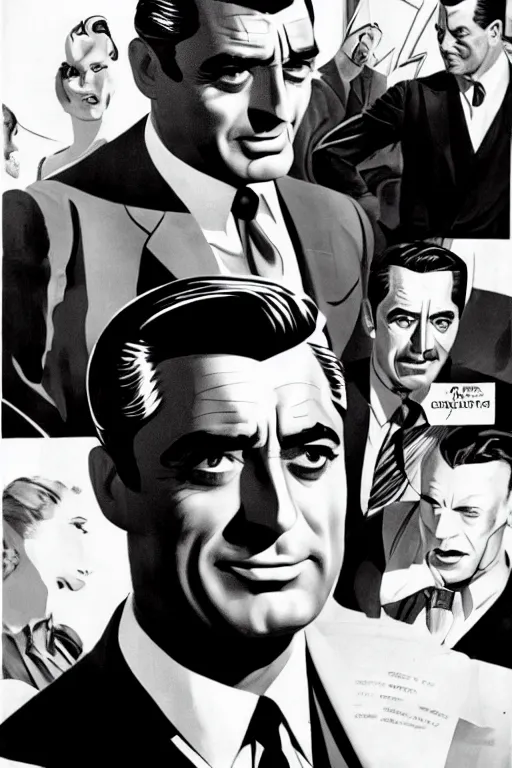 Image similar to cary grant as tony stark. superhero movie set in the 1 ac 9 6 0's