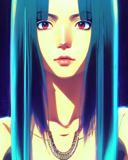 Image similar to portrait of cleopatra | | very very anime!!!, fine - face, audrey plaza, realistic shaded perfect face, fine details. anime. realistic shaded beautiful lighting poster by ilya kuvshinov katsuhiro otomo ghost - in - the - shell, magali villeneuve, artgerm, jeremy lipkin and michael garmash and rob rey