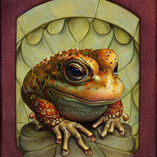 Image similar to Portrait of Toad, artwork by Daniel Merriam,