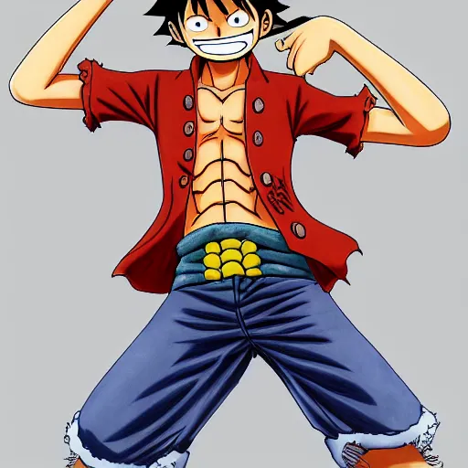 Prompt: luffy from one piece in real life, photorealistic, posing shot