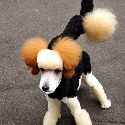 Image similar to bad poodle haircut,