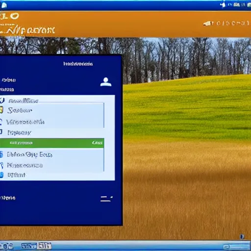 Prompt: A screenshot of the Windows XP Operating System (2001)