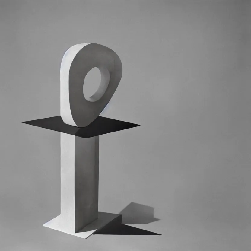 Image similar to an impossible quantum readymade object named Fontaine by Marcel Duchamp on a pedestal, packshot, by Irving Penn and Man Ray, color bleed, 4k