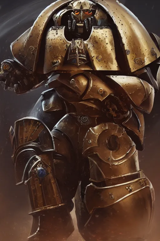 Image similar to armor portrait heros warhammer 4 0 k horus heresy fanart - the primarchs emperor by johannes helgeson animated with vfx concept artist & illustrator global illumination ray tracing hdr fanart arstation zbrush central hardmesh 8 k octane renderer