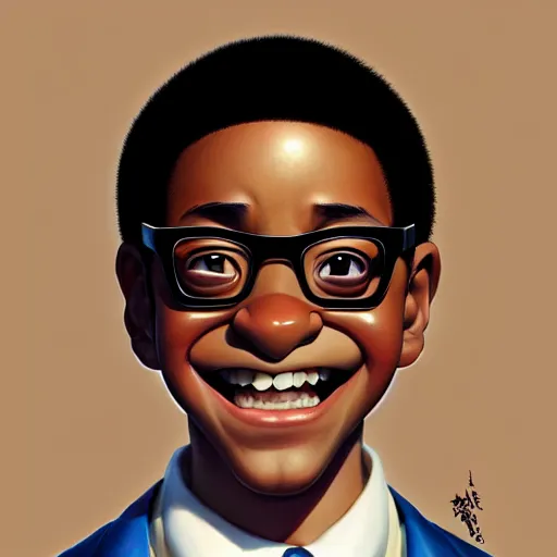 Image similar to steve urkel, portrait shinkai makoto studio ghibli studio key hideaki anno sakimichan stanley artgerm lau rossdraws james jean marc simonetti elegant highly detailed digital painting artstation pixiv