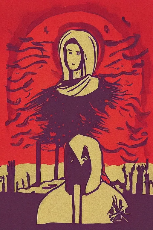 Image similar to “ a saintjulianxv on instagram illustration of red dawn ”