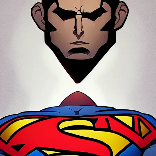 Image similar to face icon stylized minimalist superman, loftis, cory behance hd by jesper ejsing, by rhads, makoto shinkai and lois van baarle, ilya kuvshinov, rossdraws global illumination