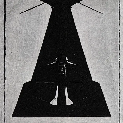 Prompt: woodcut of a b 2 stealth bomber by albrecht durer