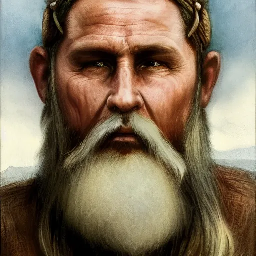 Image similar to a portrait of a viking