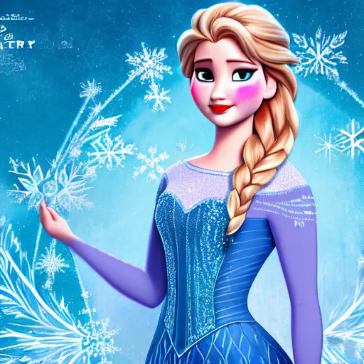 Prompt: A photograph of Jennifer Lawrence as Princess Elsa of Frozen, (2013), hyperdetailed, 8k, trending on Artstation