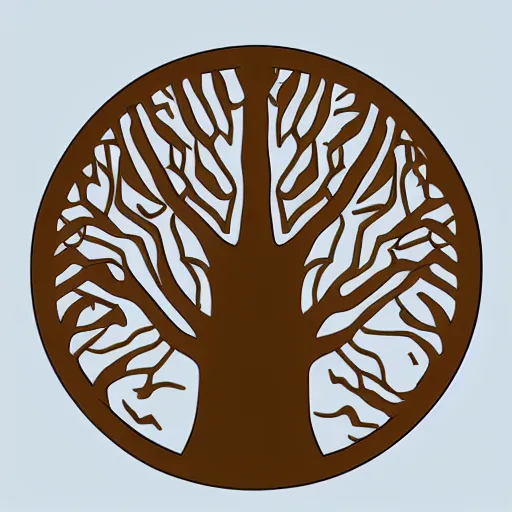 Prompt: segmented laser tree template, template for laser cutting, all parts, side part, bottom part, 3DOak.svg