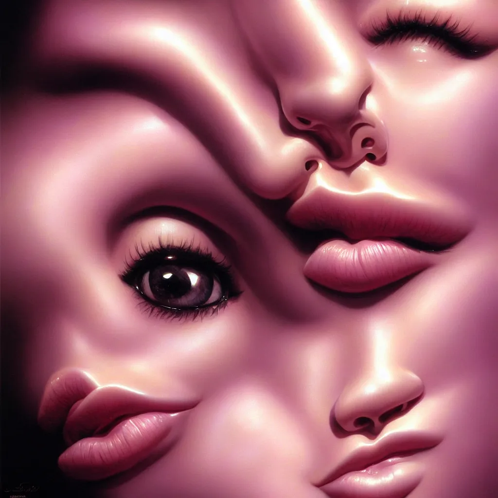 Prompt: fragrance portrait close up by hajime sorayama highly detailed hyper - real very beautiful