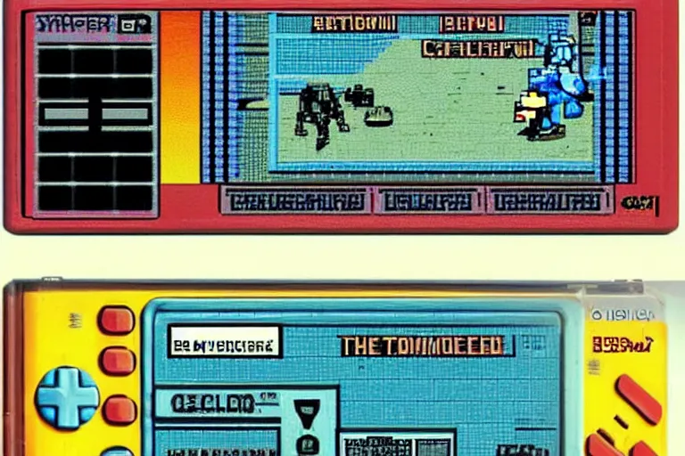 Image similar to Skynet from Terminator is running on gameboy hardware, scene from the Pokemon Terminator Film 1988,