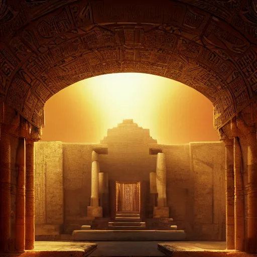 Prompt: ancient egypt, isis temple complex, atmospheric lighting, painted, menacing, overpowering, intricate, volumetric lighting, beautiful, rich deep colours masterpiece, golden hour, sharp focus, ultra detailed, by leesha hannigan, ross tran, thierry doizon, kai carpenter, ignacio fernandez rios