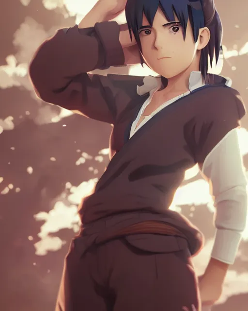 Image similar to tenten from naruto, medium shot, visible face, detailed, perfectly shaded, perfectly shaded face, atmospheric lighting, realistic, by makoto shinkai, stanley artgerm lau, wlop, rossdraws