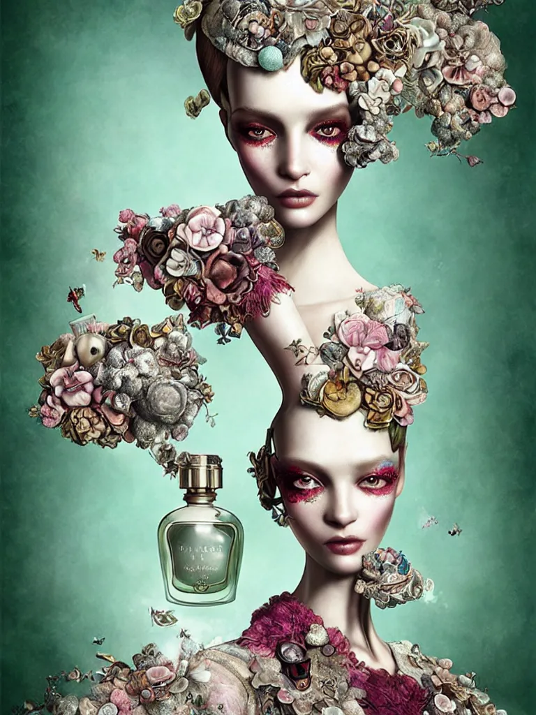 Image similar to fragrance advertising campaign by ray caesar, highly detailed, intricate