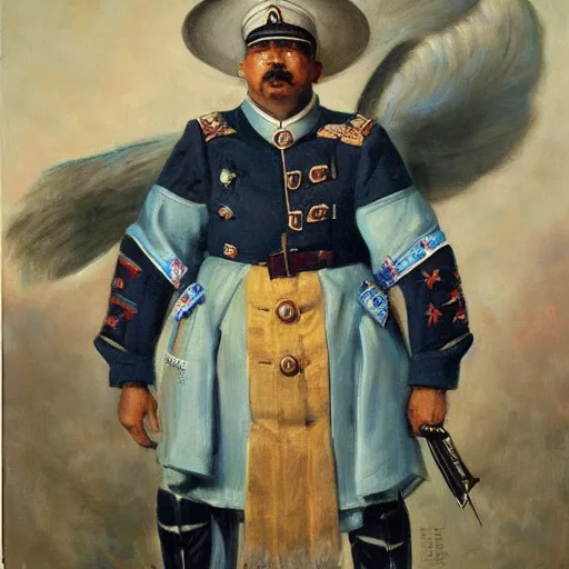 Image similar to full body portrait of a zerg overlord as the dictator of the charlotte hornets, 1 8 8 9, in full military garb, oil on canvas by william sidney mount, trending on artstation