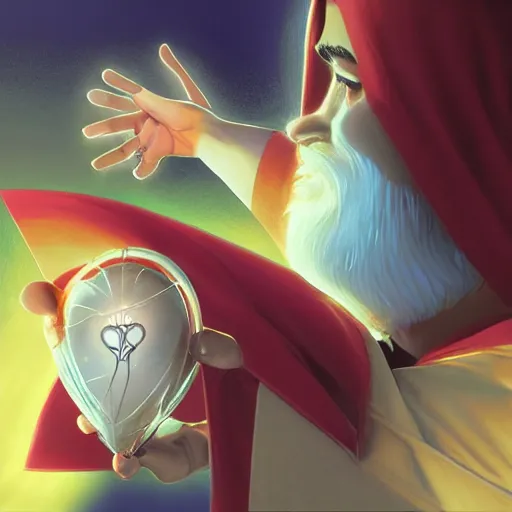 Image similar to Jesus christ transforming in Sonic holding the a shiny Sacred Heart , by Stanley Artgerm Lau, WLOP, Rossdraws, James Jean, Andrei Riabovitchev, Marc Simonetti, Yoshitaka Amano, ArtStation, CGSociety,