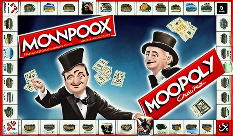 Image similar to the box art for monopoly : divine comedy edition