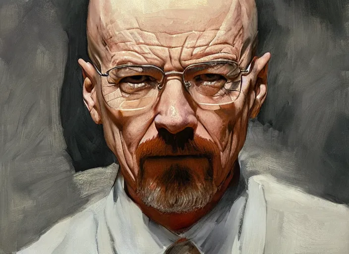 Image similar to a highly detailed beautiful portrait of walter white wearing a maid costume, by gregory manchess, james gurney, james jean