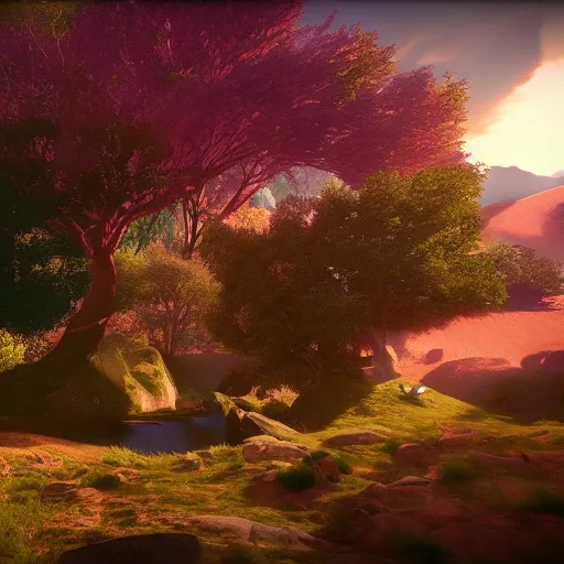 Image similar to the creation of the first god, vivid colors, unreal engine 5, cinematic, beautiful