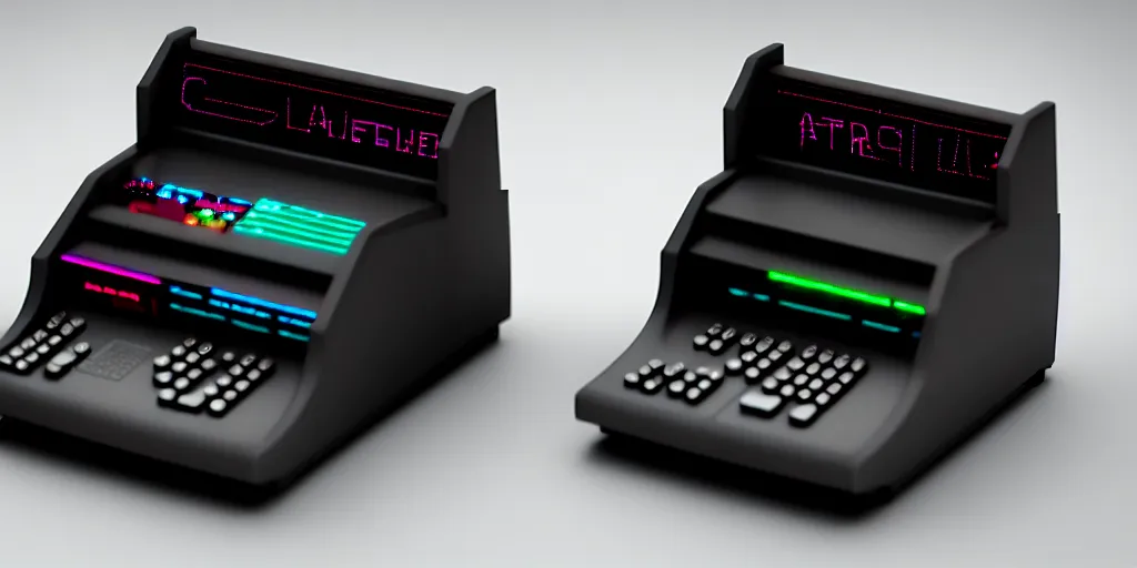 Image similar to cyberpunk cash register, octane render