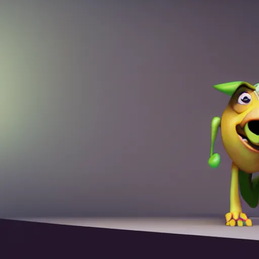 Image similar to bogey and bacall as pixar-style toys. Octane render, studio lighting.