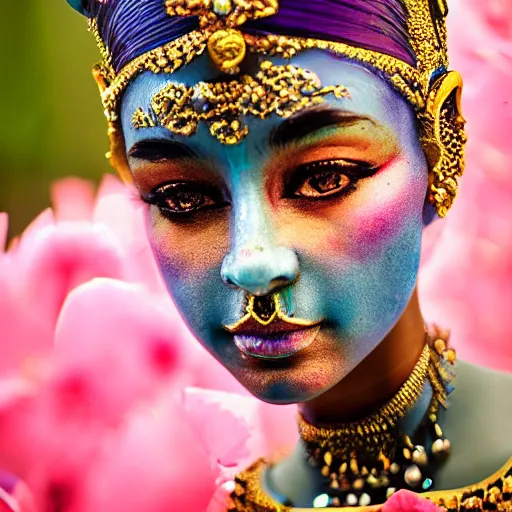 Image similar to aesthetic!!!!!! Female genie, EOS 5DS R, ISO100, f/8, 1/125, 84mm, postprocessed, crisp face, facial features