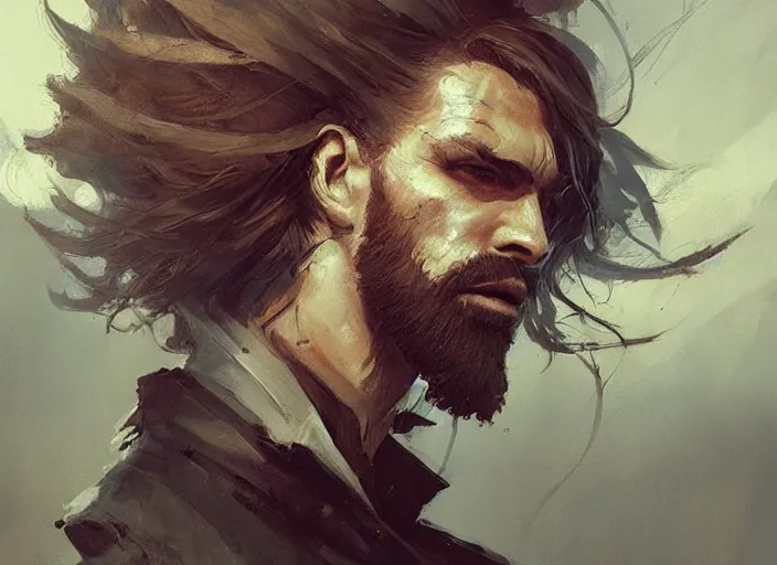 Prompt: a man with nail like hair 4 0 0 0 by artgem and greg rutkowski, trending on artstation