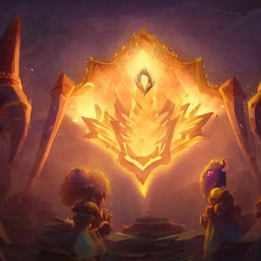 Image similar to glowing king's scroll paper floating in the air, epic fantasy art, in the style of hearthstone artwork