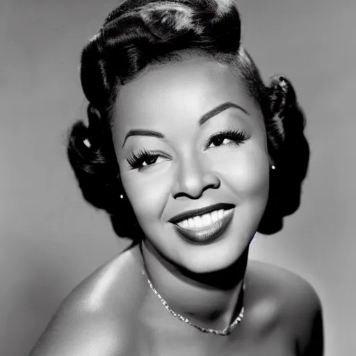 Image similar to photo of a beautiful 1 9 5 0 s black actress