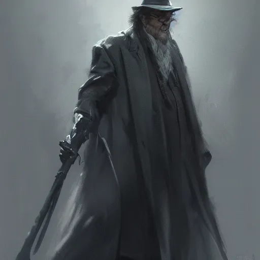 Prompt: portrait of Jack Nicholson as Gandolf the Gray, dramatic lighting, illustration by Greg rutkowski, yoji shinkawa, 4k, digital art, concept art, trending on artstation