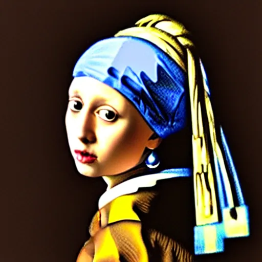 Image similar to matan schoeler styled portrait of the girl with the pearl earring