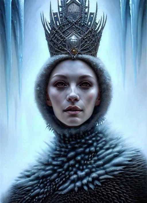 Prompt: kodak portra 4 0 0 closeup portrait shot of a dystopian queen of ice in a scenic dystopian environment, intricate by nicholas fols, elegant, highly detailed, digital art, artstation, concept art, smooth, sharp focus, tomasz alen kopera, peter mohrbacher, donato giancola, tonal colors