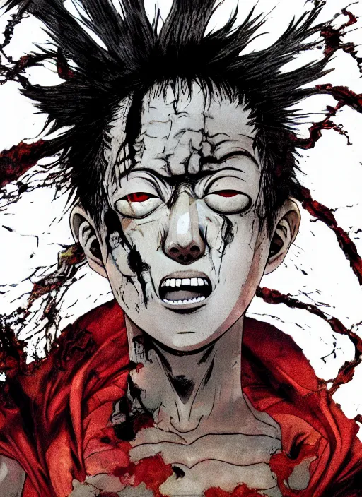 Prompt: Hyperrealistic photograph of Tetsuo from the manga Akira, hyper detailled, sharp focus, 4k