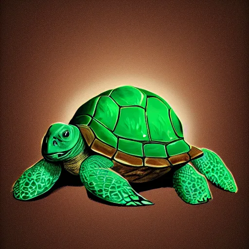 Image similar to arabic person shapeshifting into a turtle, photorealistic, digital art