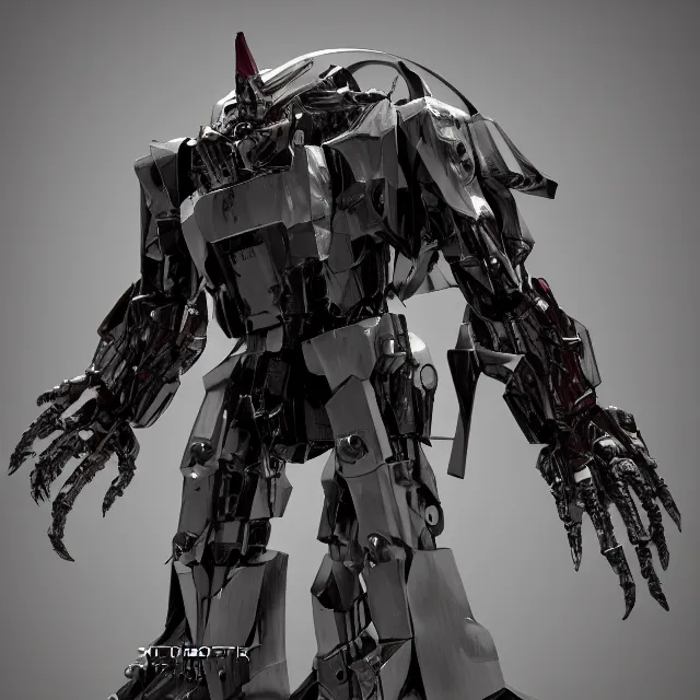 Image similar to slipknot mecha, dark cinematic, volumetric, realistic, 3 d render, cinematic lighting, ray tracing, cinematic, unreal engine 5, unreal engine render, octane render, hyper realistic, photo, 8 k