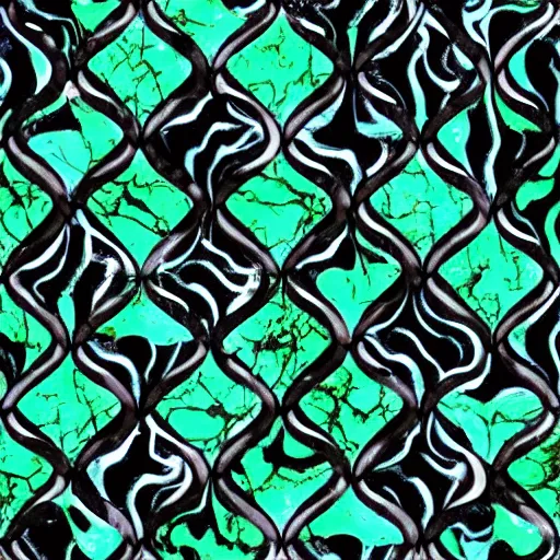 Prompt: beautiful marble pattern that is neon green, electric blue, and black