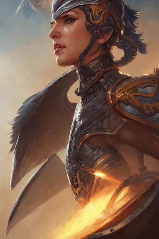 Image similar to amazon valkyrie athena, d & d, fantasy, portrait, highly detailed, headshot, digital painting, trending on artstation, concept art, sharp focus, illustration, art by artgerm and greg rutkowski and magali villeneuve