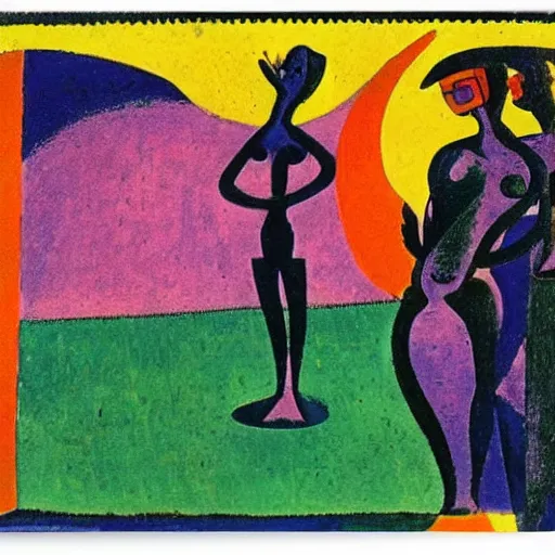 Prompt: The Birth Of Venus, Ernst Ludwig Kirchner, Ladislaus Eugen Petrovit, Paul Klee