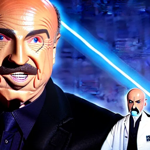 Image similar to dr. Phil as a ghost in star wars